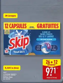 ALDI SKIP Lessive dose Active clean offre
