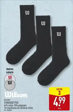ALDI WILSON Chaussettes offre