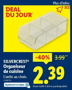 Lidl Silvercrest organiseur de cuisine offre