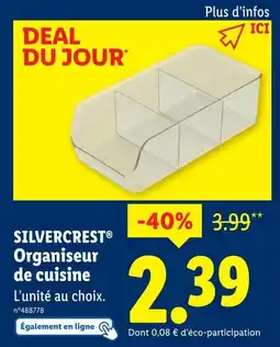 Lidl SILVERCREST Organiseur de cuisine offre