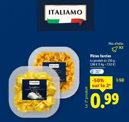 Lidl Italiamo Pâtes farcies offre