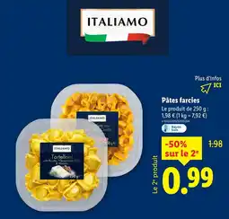 Lidl ITALIAMO Pâtes farcies offre