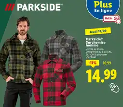 Lidl Parkside Surchemise homme offre