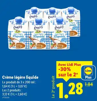 Lidl Envia Crème légère liquide offre