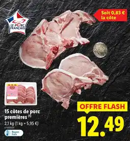 Lidl 15 côtes de porc premières offre