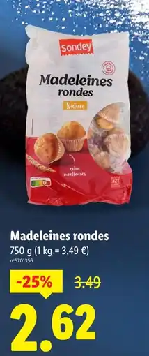 Lidl SONDEY Madeleines rondes offre