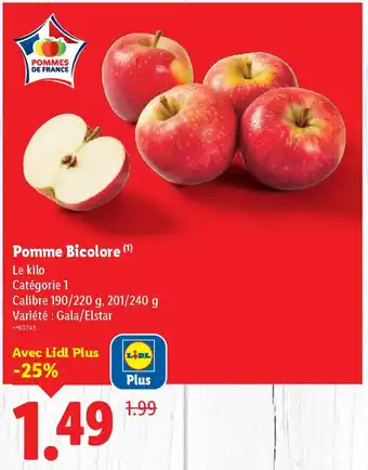 Lidl Pomme Bicolore offre