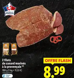 Lidl 2 filets de canard marinés à la provençale offre
