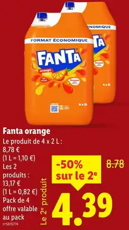 Lidl Fanta Fanta orange offre