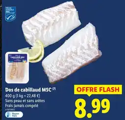 Lidl Dos de cabillaud MSC offre