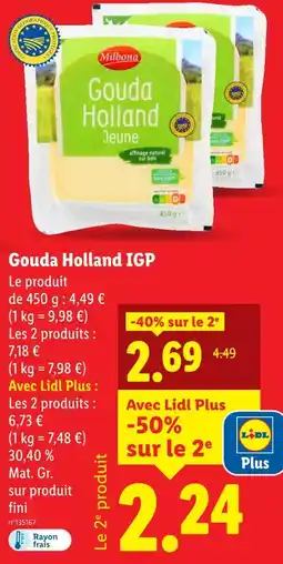 Lidl Gouda Holland IGP offre