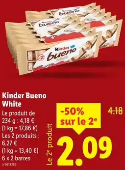 Lidl Kinder Bueno White offre