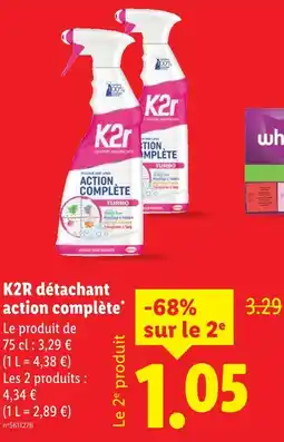 Lidl K2R Détachant action complète offre