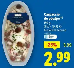 Lidl ITALIAMO Carpaccio de poulpe offre