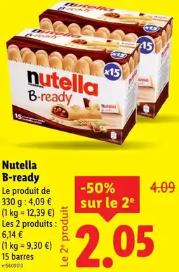 Lidl Nutella B-ready offre