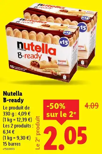 Lidl Nutella B-ready offre