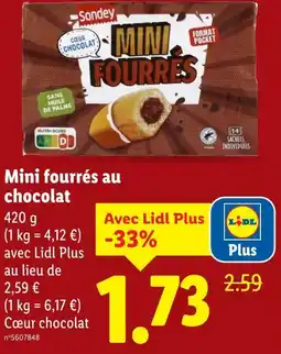 Lidl Sondey Mini fourrés au chocolat offre