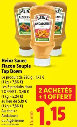 Lidl HEINZ Sauce Flacon Souple Top Down offre