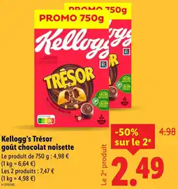 Lidl Kellogg’s Kellogg’s Trésor goût chocolat noisette offre