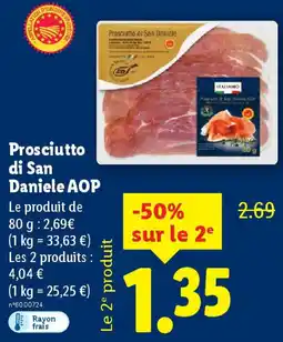 Lidl Italiamo Prosciutto di san daniele AOP offre