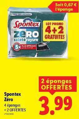 Lidl Spontex zéro offre