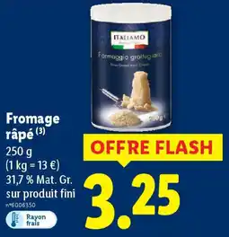 Lidl Italiamo Fromage râpé offre