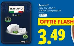 Lidl ITALIAMO Burrata offre