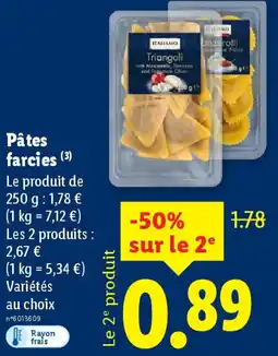 Lidl Italiamo Pâtes farcies offre