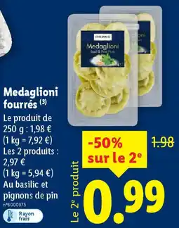 Lidl Italiamo Medaglioni fourrés offre