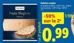 Lidl ITALIAMO Galettes rondes offre