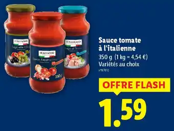 Lidl Italiamo Sauce tomate à l'italienne offre