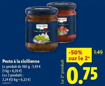 Lidl Italiamo Pesto à la sicilienne offre