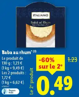 Lidl Italiamo Baba au rhum offre
