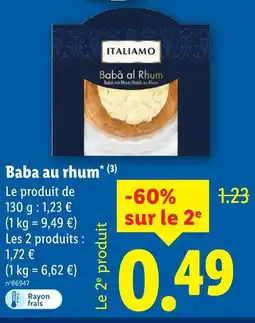 Lidl ITALIAMO Baba au rhum offre