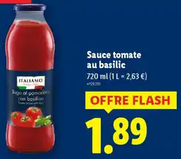 Lidl Italiamo Sauce tomate au basilic offre