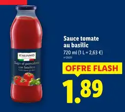 Lidl ITALIAMO Sauce tomate au basilic offre
