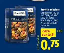 Lidl ITALIAMO Trottole tricolore offre