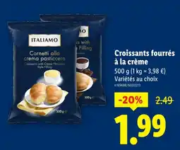 Lidl ITALIAMO Croissants fourrés à la crème offre