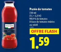 Lidl Italiamo Purée de tomates offre