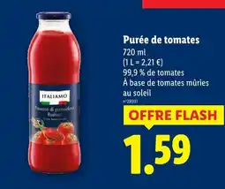 Lidl ITALIAMO Purée de tomates offre