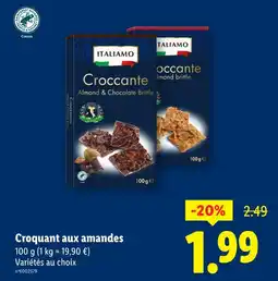 Lidl ITALIAMO Croquant aux amandes offre