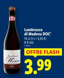Lidl Lambrusco di modena doc offre
