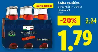 Lidl Italiamo Sodas aperitivo offre