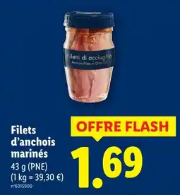 Lidl Filets d'anchois marinés offre