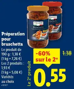 Lidl Préparation pour bruschetta offre