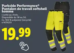 Lidl Parkside Performance Pantalon de travail softshell homme offre