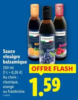 Lidl Italiamo Sauce vinaigre balsamique offre