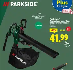 Lidl Parkside Aspirateur souffleur broyeur électrique offre