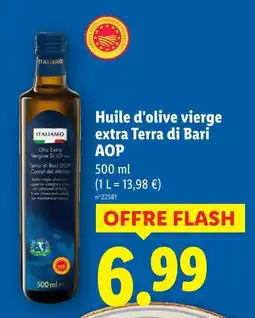 Lidl ITALIAMO Huile d'olive vierge extra Terra di Bari AOP offre