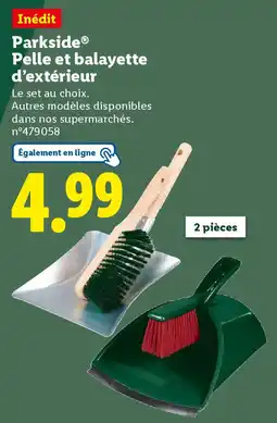 Lidl Parkside Pelle et balayette d’extérieur offre